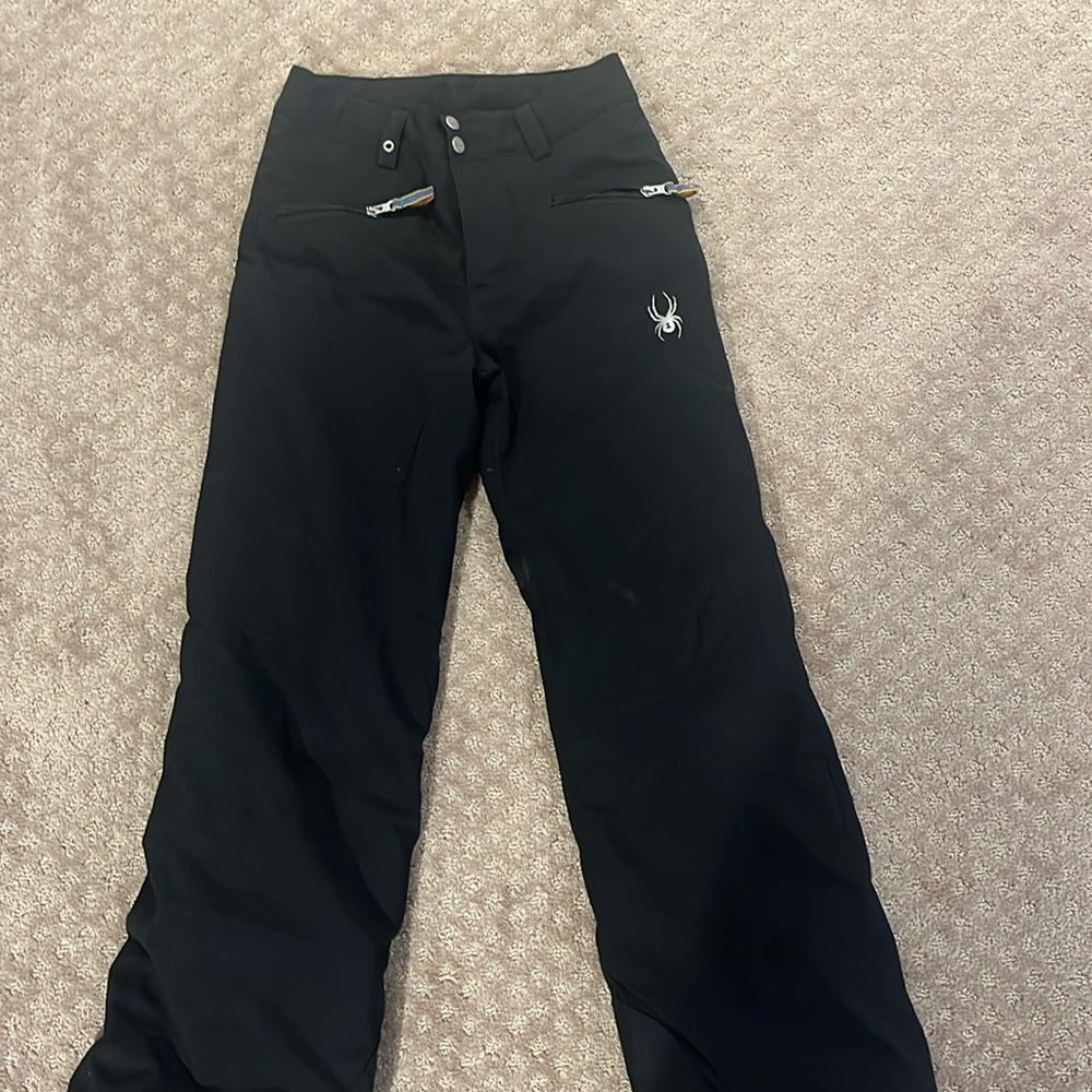 Spyder black ski pants size 14 kids